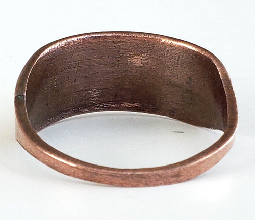 Anello vintage trincea arte rame taglia 9,75 - Foto 5 di 12