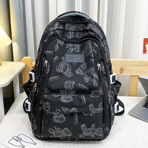 Cute Bears Print Backpack Fashion Versatile Large Capacity Travel Bags Women Jun - Picture 7 of 13
