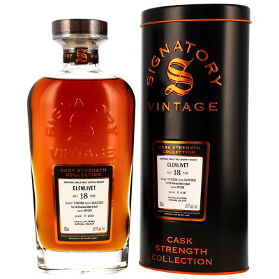 (182,84 /1L)  Glenlivet 2006/2025 - 18 YO,- 700ml- 59,1%vol.