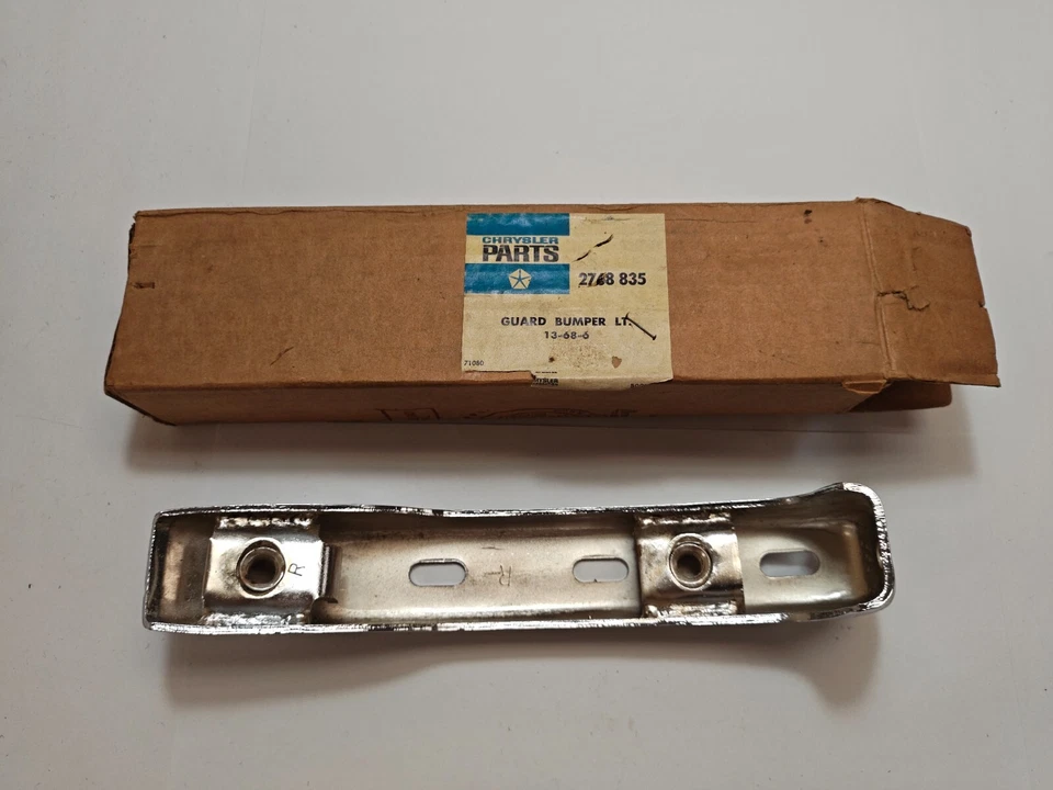 Dodge Polara Monaco 1967 protector de parachoques delantero izquierdo del lado del conductor cromado 2768835 nuevo en stock Foto 4 de 4