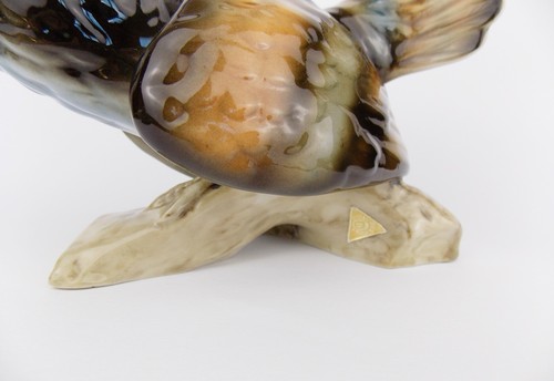 Vintage 1960s Royal Dux Porcelain Figurine of Bird Capercaillie Czechoslovakia - Imagen 3 de 8