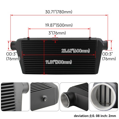 Intercooler Kit For Nissan Skyline R33 ECR33 GTS R34 GTT RB25DET R32 RB20DET BK - Picture 8 of 10