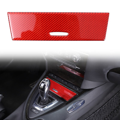 Center Storage Lid Red Carbon Fiber Trim Sticker Passend für BMW 6er E63 E64