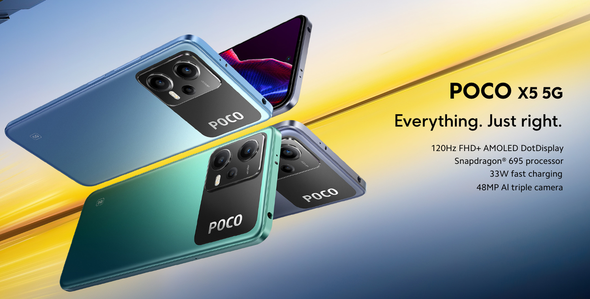 Xiaomi POCO X5 5G Black - 8GB Ram - 256GB ROM - Unlocked