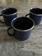 Enamel Camping Coffee Mugs Set of 3, 12oz 