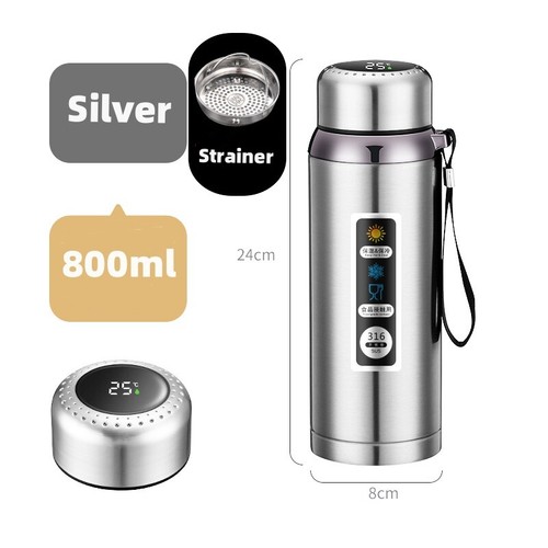 800ml Thermos Flask Vacuum Insulated Travel Water Bottle for Hot &Cold Tea Drink - Picture 11 of 12