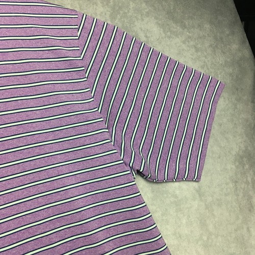 Footjoy Herren Golf Poloshirt Gr. 2XL Kurzarm Lila Streifen Poly Stretch FJ - Bild 13 von 13