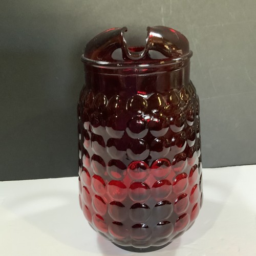 Krug Blase Rubinrot Glas Anchor Hocking Eislippe 64 Unzen Vintage #25 - Bild 3 von 9