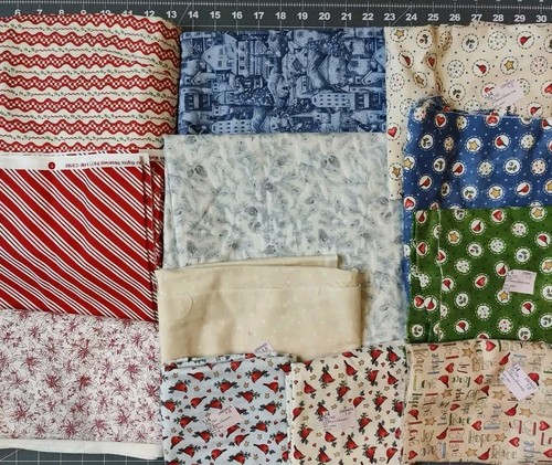 Cotton Quilting Craft Fabric Bulk Sale Christmas Snow Holly Approx 65y Closeout - Picture 2 of 4