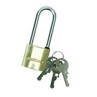 Silverline MSS03L Brass Padlock Long Shackle 40 Mm