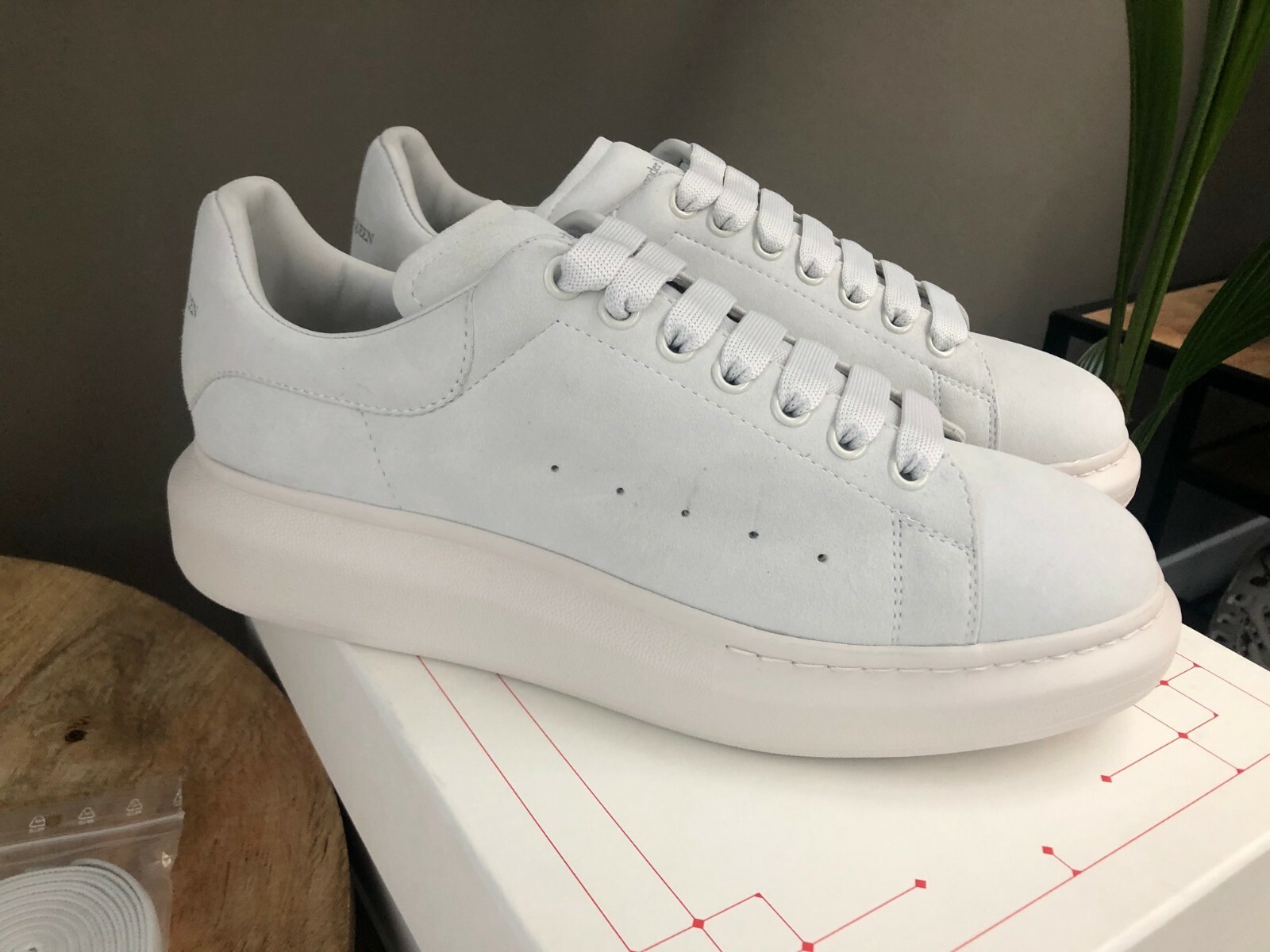 Alexander McQueen Oversized Ivory Suede 