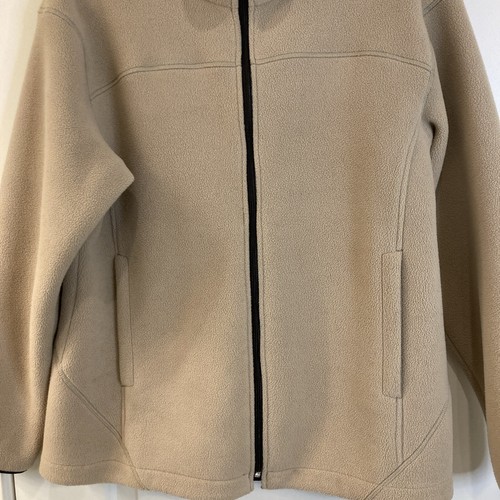London Fog Womens Medium Lined Fleece Zipper/Zip Jacket Khaki W/Black Lining - Picture 3 of 8