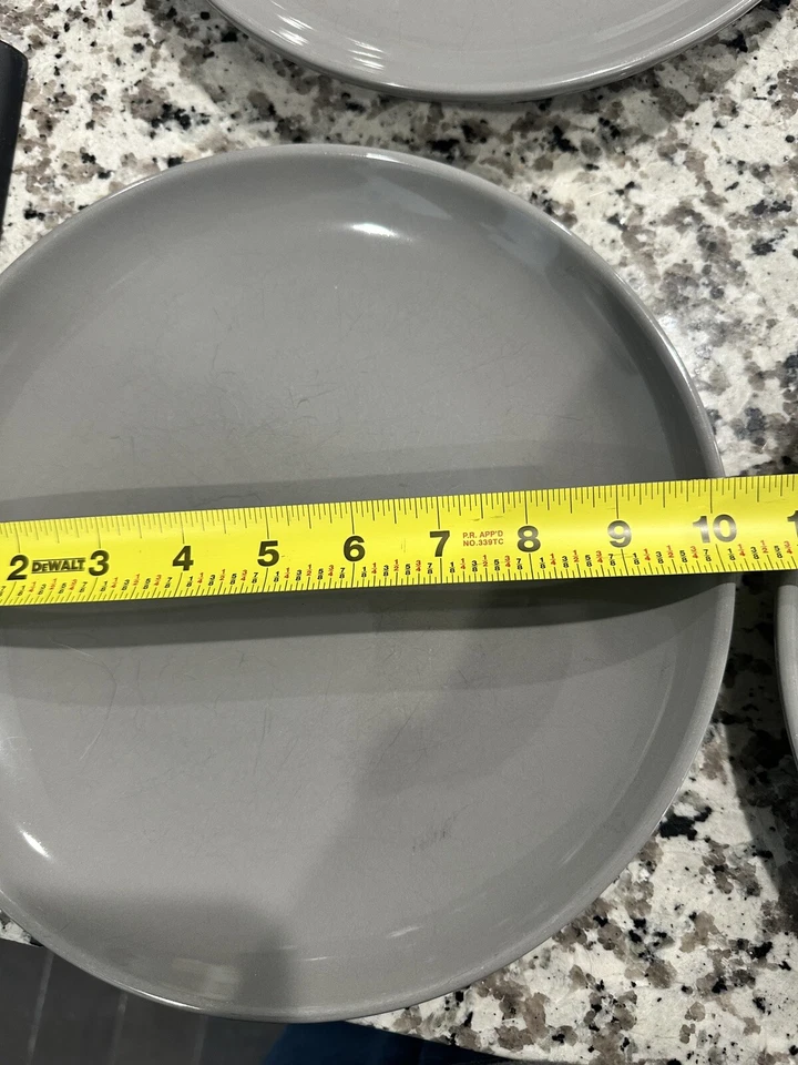 Target Project 62 Gris 10" Juego de 4 Platos de Cena Lote Sirviendo * Foto 2 de 4