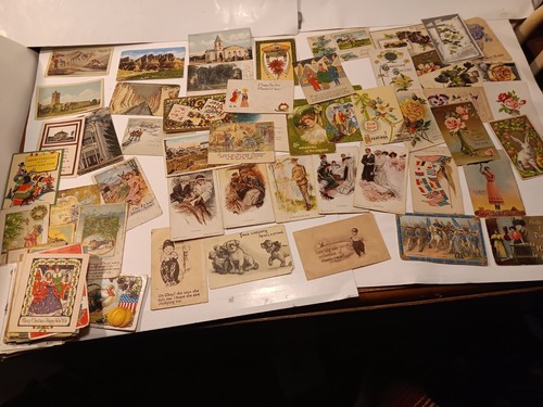 106 Vintage postcards, buildings, greetings, scenic views, Military - Picture 1 of 9