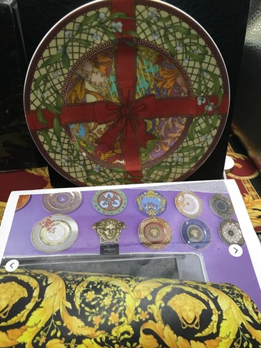 Versace Christmas Magic Plate Rosenthal 18cm Rare 7" sale Christmas 2003 - Picture 5 of 7