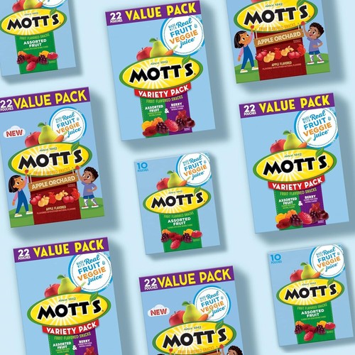 Mott's Fruit Flavored Snacks, Assorted Fruit, Pouches, 0.8 oz, 40 ct - Picture 10 of 12