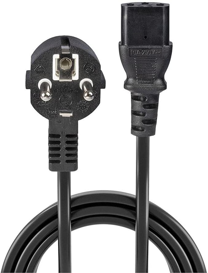 Thumbnail - Lindy 30335 Iec-netzkabel 2m Schuko-winkelstecker Iec320c13 Neu Ovp