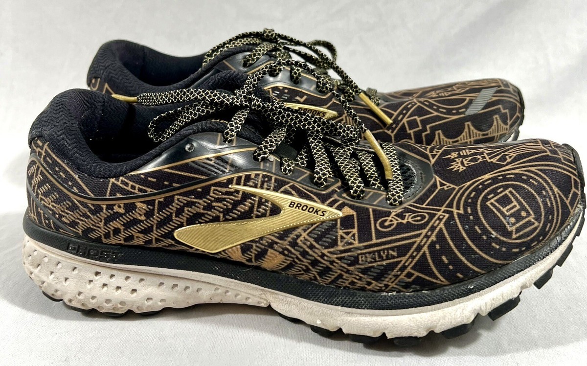 Brooks Ghost 12 UNIQUE Men Size 8 NYC Marathon Black Gold Running Shoes RARE eBay