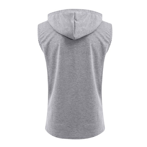 Men's Sleeveless Hoodie Hooded Workout Gym Training Running Sport Vest Tank Top - Picture 6 of 6