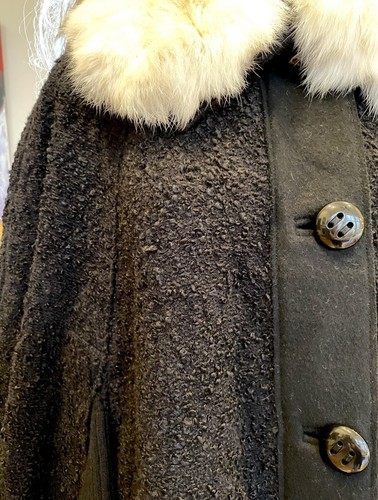 6K Dolce & Gabbana Vintage Cape Coat fur 38 40 42 44 4 6 8 Jacket Poncho M L - Picture 7 of 12