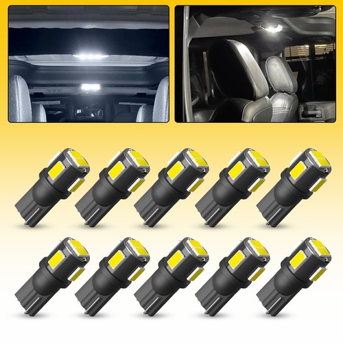 T10 194 168 W5W 2825 6-LED License Plate Interior Light Bulb Super 6000K White - Imagen 13 de 22