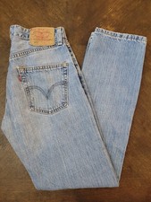 Vintage 2002 Levi's 501 Jeans Mens 29x30 Blue Button Fly Straight Leg Retro Y2K