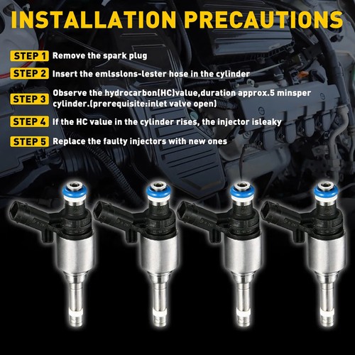 4Pcs/Set Fuel Injectors 06H906036G Fit For Audi A3 A4 A5 A6 Q5 TT 2.0T 2008-2016 - Picture 11 of 13