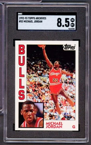 Michael Jordan Card 1992-93 Topps Archives #52 SGC 8.5