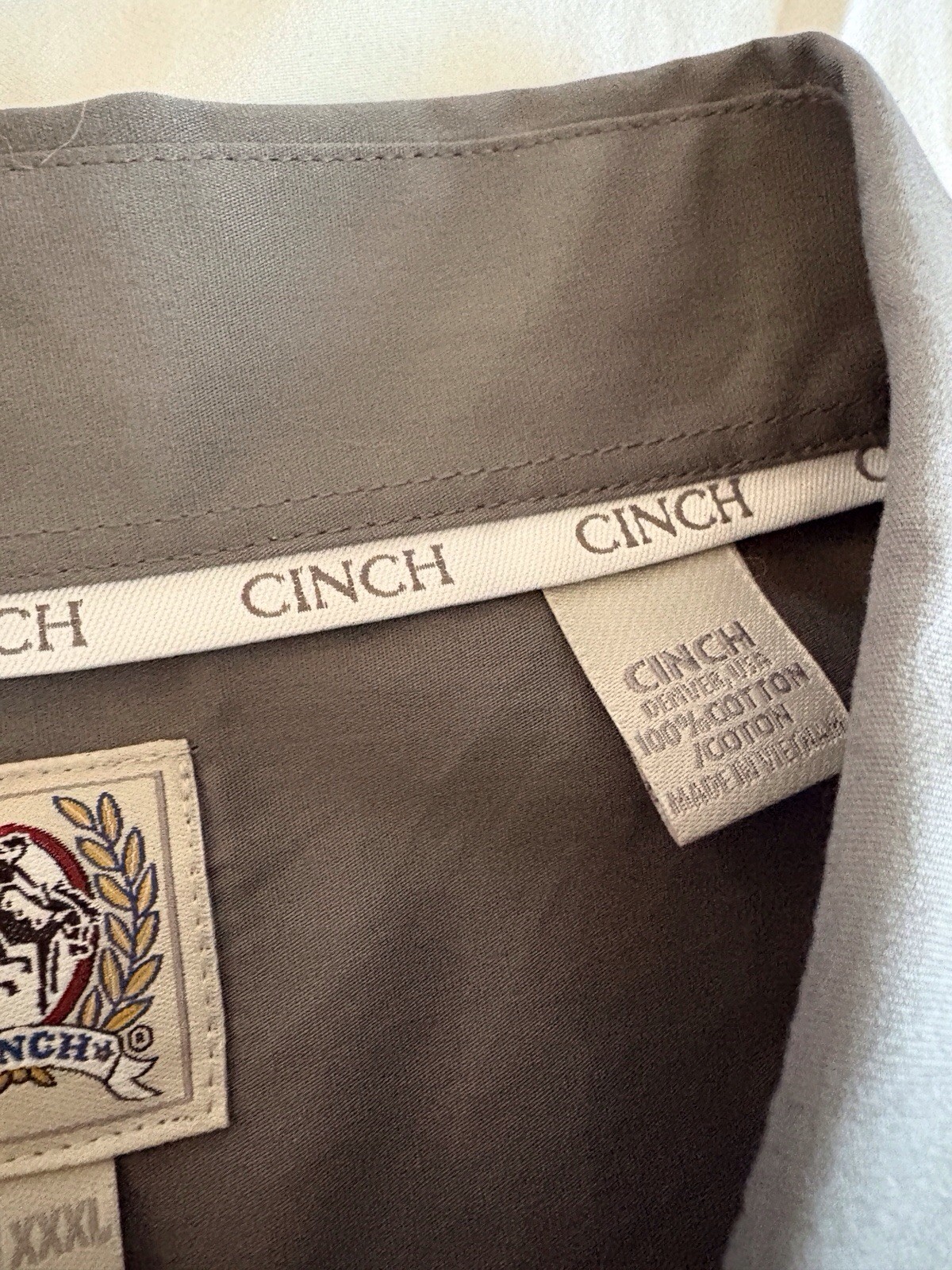 Cinch Solid Gray Western Button Down Size XXXL 3X… - image 12