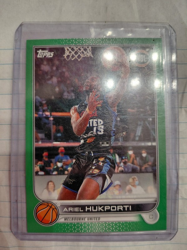 2022-23 Topps Chrome NBL - Ariel Hukporti #41 Green Refractor /99 (RC)
