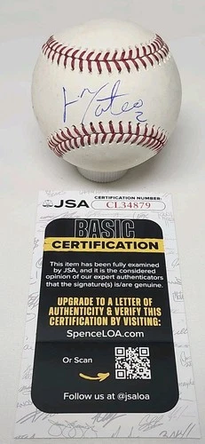 Jorge Mateo Signed Autographed Game Used Major League Baseball JSA COA BRAVES B1