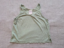Jungmaven Tank Top Womens XS Green Croptank Hemp Organic Cotton USA Made