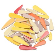 100g Petal Mosaic Tiles Glazed Ceramic Tiles Red Orange Yellow