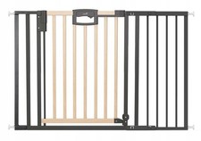 Cancello di sicurezza Easylock Wood Plus 120,5-128,5 cm faggio/antracite misura a pressione