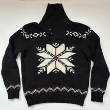 Vintage Polo Ralph Lauren Snowflake Fair Isle Cashmere Blend Sweater Men  s Large