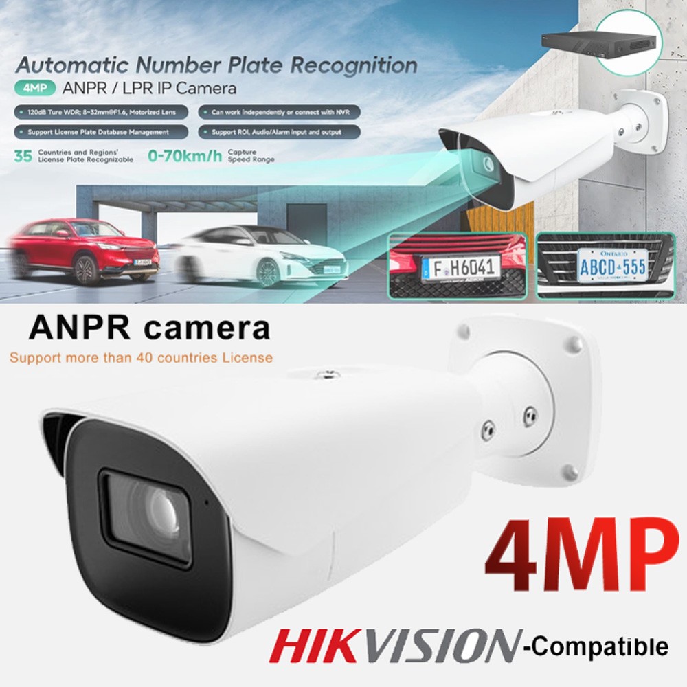 HIK Compatible 4MP ANPR/LPR IP Camera License Plate Reader