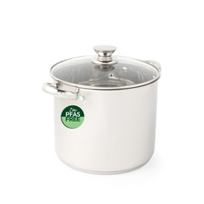 Image of Russell Hobbs Classic 24cm Stockpot – 9L Stainless Steel with Glass Lid