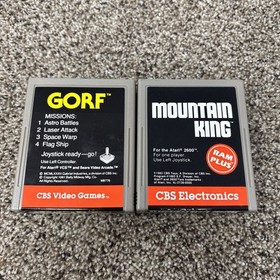 Atari 2600 Mountain King And GORF CBS Game Lot CIB TESTED