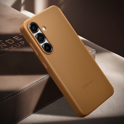 Samsung Case for Samsung Galaxy S25 Plus Original Leather Kindsuit, Gold - Picture 3 of 5