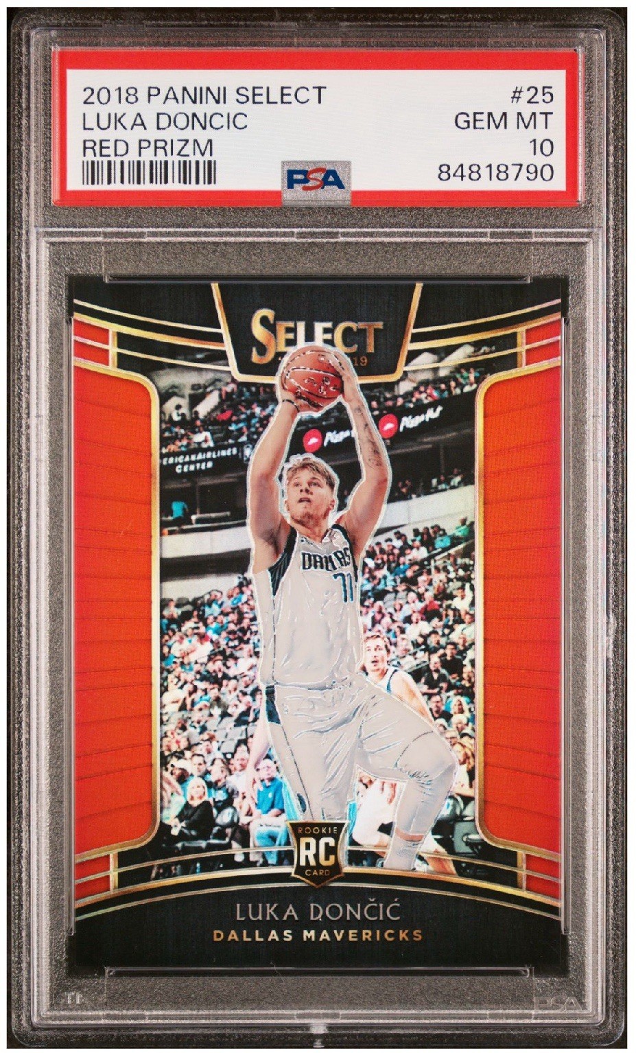 2018 PANINI SELECT RED PRIZM ROOKIE CARD #133/199 LUKA DONCIC #25