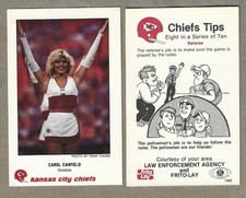 1982 Carol Canfield Chiefette Kansas City Chiefs Football Police Card Excellent 1982 Carol Canfield Chiefette Kansas City Chiefs Football Police Card Excellent