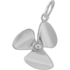 Small Propeller Charm - Metal - Sterling Silver