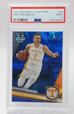 2023 Bowman Chrome U Sapphire Dalton Knecht Tennessee Volunteers LA Lakers PSA 9