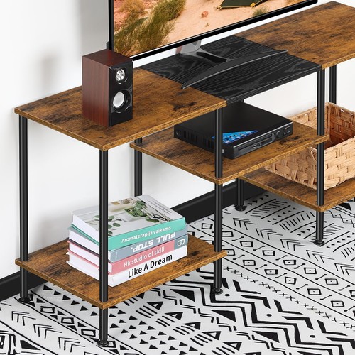 50 inch TV Stand for Bedroom Rustic Brown TV Entertainment Center with Storag... - Picture 3 of 7