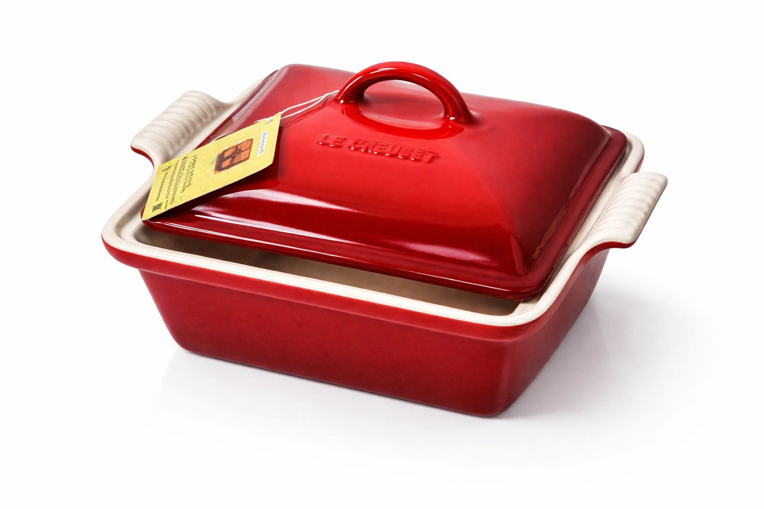 Le Creuset Heritage 23cm Square Casserole Dish with Lid – 2.5 Qt / 2.5 L – Ceris