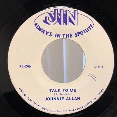 Johnnie Allan Please Help Me Im Falling / Talk To Me Vinyl Single 7inch