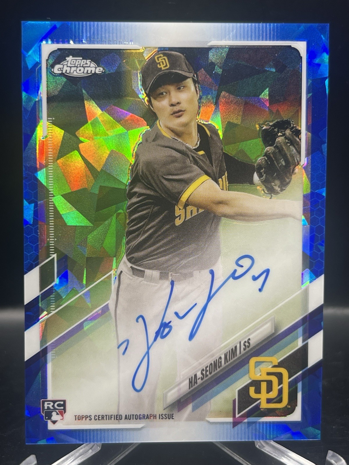 HA-SEONG KIM 2021 Topps Chrome SAPPHIRE ROOKIE ON-CARD AUTO #RA-HK Padres 🔥⚾️
