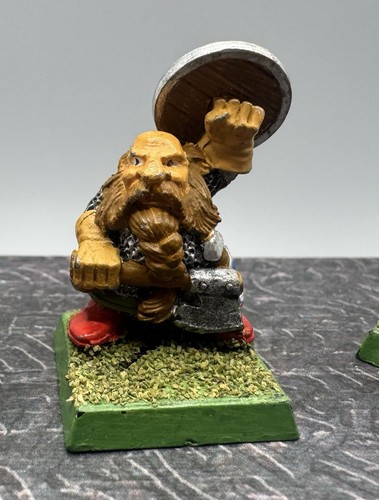Warhammer Fantasy - Dwarf Clansmen x 4 - Metal - Marauder - Painted - 1990s - Imagen 4 de 10