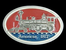 SF05119 NOS VINTAGE 1970s  AMERICAN 1872  STEAM TRAIN RAILROAD BELT BUCKLE