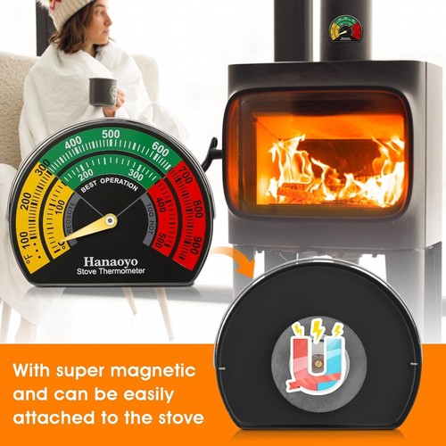 Estufa de leña termómetro tubo magnético grande, multicolor  - Imagen 2 de 9